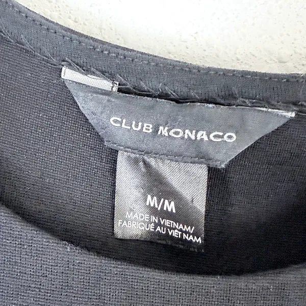 Club Monaco Sheath Dress Black Sleeveless Ruched Side Viscose Blend Size M - Image 5