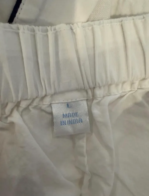 Needham Lane White Cotton Pajama Set Size L - Image 3