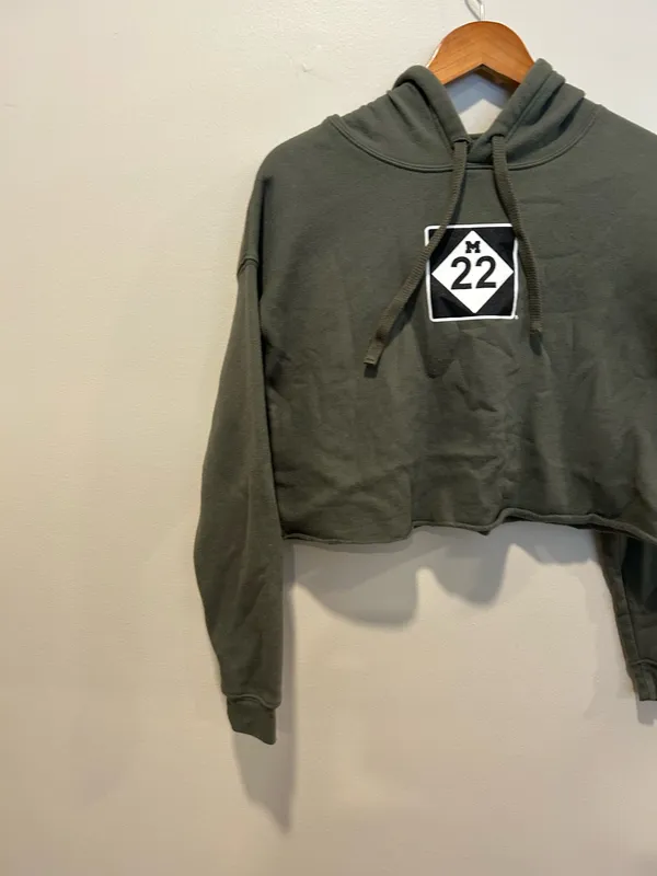 M22 cropped hoodie Green - Image 3