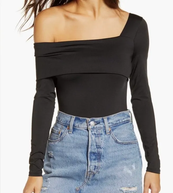 Madison & Berkeley One-Shoulder Bodysuit - Image 2
