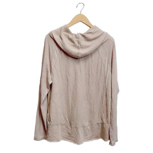 LINCOLN OUTFITTERS Henley Sweater Hoodie Pullover Waffle Knit - Image 5
