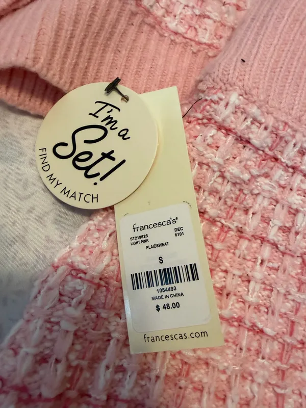 Francesca's NWT Lara Tweed Plaid cardigan and Mini Skirt set - Image 5