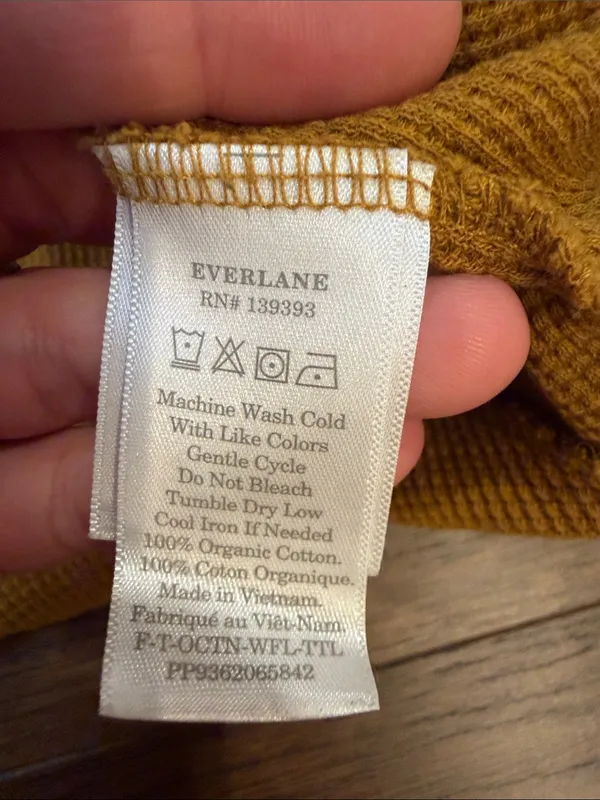 Everlane Mustard Waffle-Knit Turtleneck Sweater Size Large - C68-018 - Image 4
