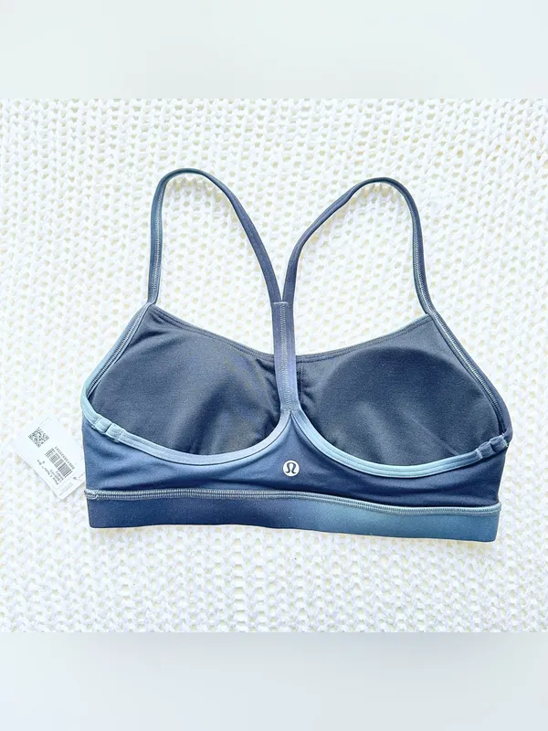 NWT Lululemon Flow Y Bra Nulu - Midnight Haze Mini Black Multi - 8 - Image 7