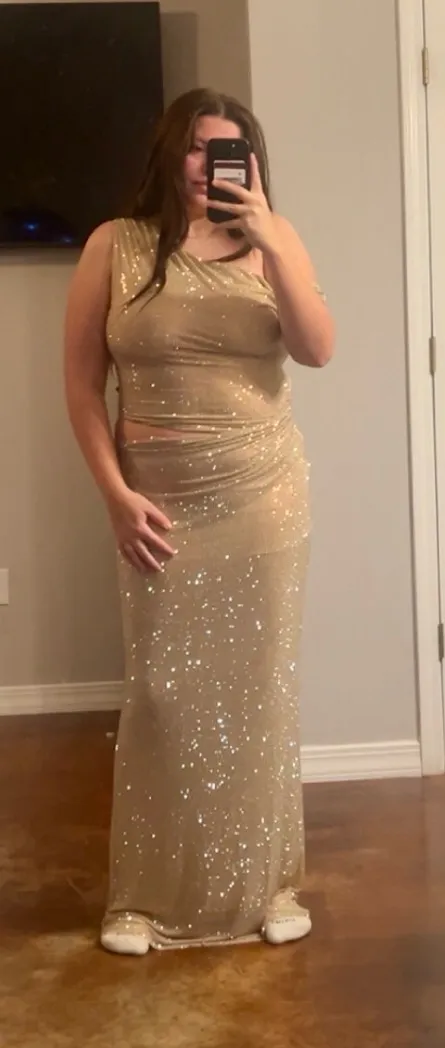 Meshki Kenny Diamanté One Shoulder Dress - Image 4
