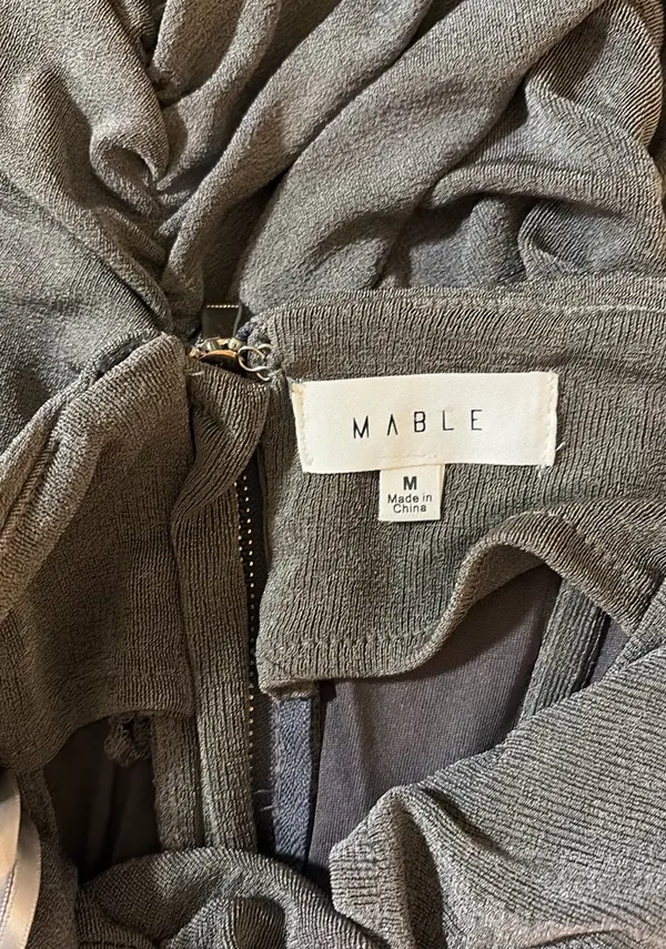 Mabel gray strapless dress - Image 4