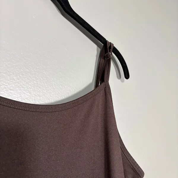 Fashion Bug Brown Y2K Tank Top Adjustable Spaghetti Strap - Women's Plus Size 1X - Image 2