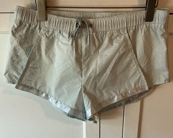 NWOT Free People Movement Shape Shifter Metallic Blue Shorts Medium - Image 3