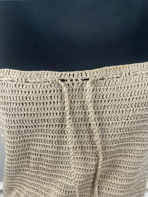 Y2k Roxy crochet mini coverup dress size medium 100% cotton - Image 7