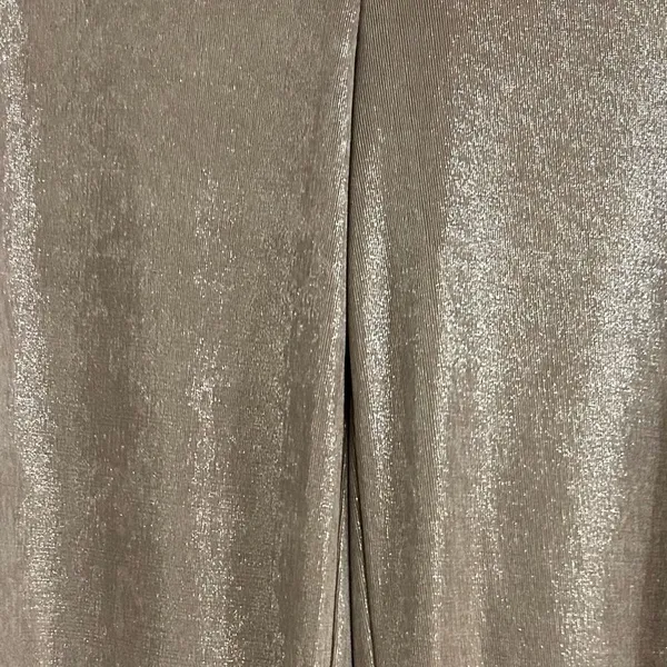 ZARA Silver Shimmer Stretchy Pull On Wide Leg Pants Size Small New with Tags - Image 6