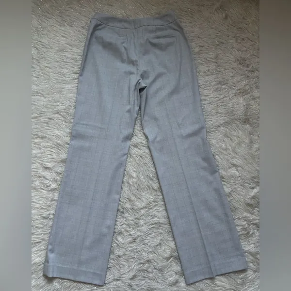 Andrea Viccaro Gray‎ Plaid Classic Women's Light Gray Dress Pants Size 6 - Image 2