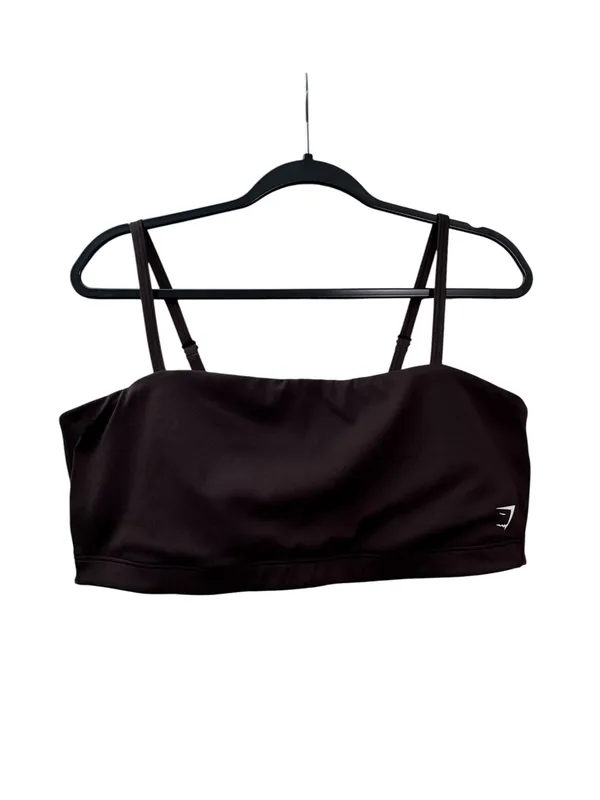 GYMSHARK Women's Brown Square-Neck Bralette - Image 2