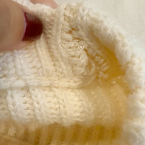 MILLY Pom Pom‎ Sleeve Ribbed Knit Sweater in Ivory size XS - Image 4
