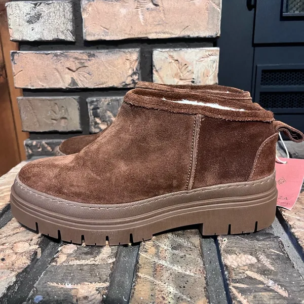 Cruza Chestnut Brown Women’s Suede Ankle Boots‎ NEW Size 37 - Image 4