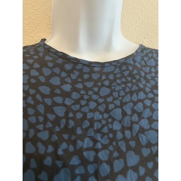 NWT Anthropologie Rue Stiic Blue Heart Print Size Small Open Back‎ Maxi Dress - Image 4