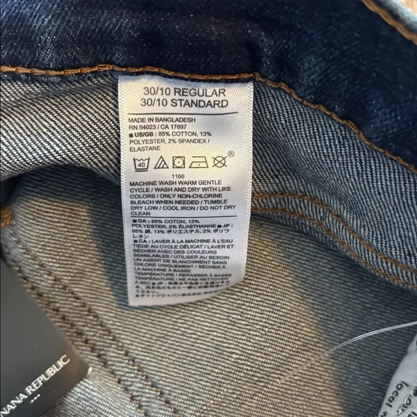 Banana Republic Dark Blue Wide-Leg Jeans Size 30 - Image 6