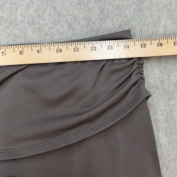 OQQ Yoga Pants Women XL Gray Athleisure Y2K Flare Leg Foldover Waistband Casual - Image 5