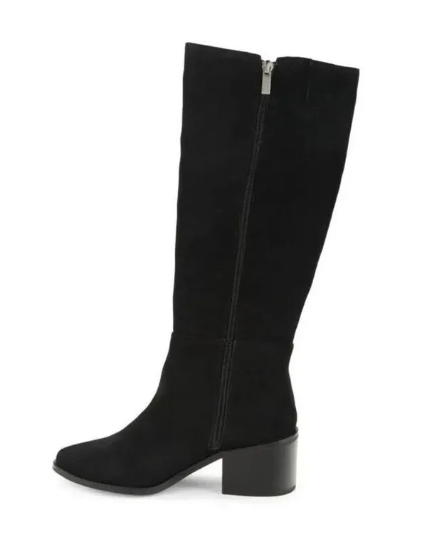 New $199 Black Womens 8 Splendid Abby Suede Leather Boots Tall Knee NWT - Image 6