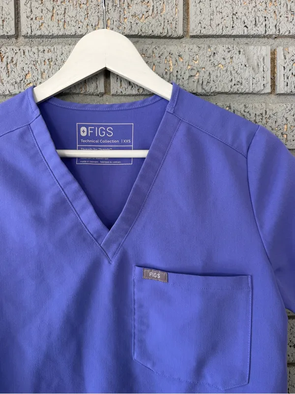 Figs Catarina Scrub Top Blueberry Purple Size XXS - Image 2
