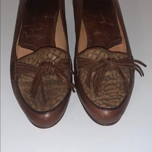 Vintage Size 35 / 5 Angelina 1980s Loafer‎ Pumps Brown - Image 3