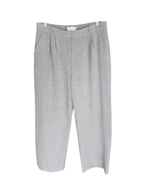 Abercrombie - Sloane Tailored Trousers Gray Wide Leg Sz 14 - Image 2