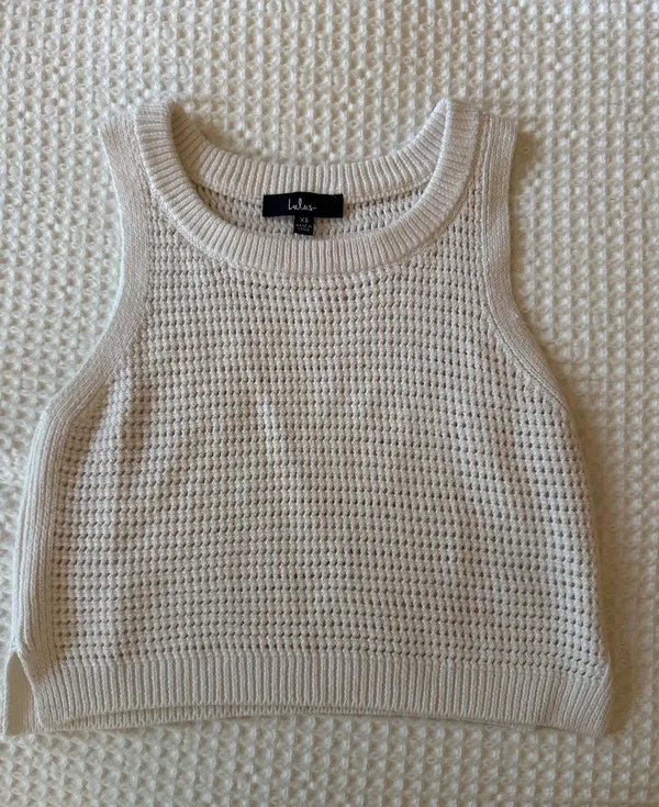 Lulus Knit Crochet Tank Top - Image 2