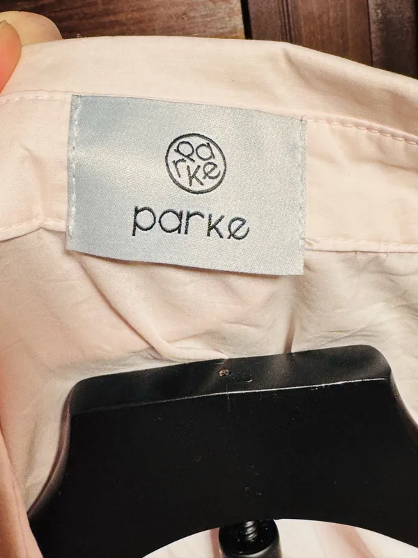 PARKE Resort Collection Long Sleeve Cotton Romper XS Light Pink - Image 4