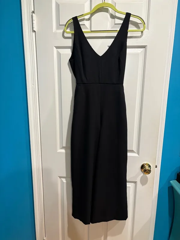 Aritzia Wilfred Black Écoulement jumpsuit cropped black sz 0 - Image 4