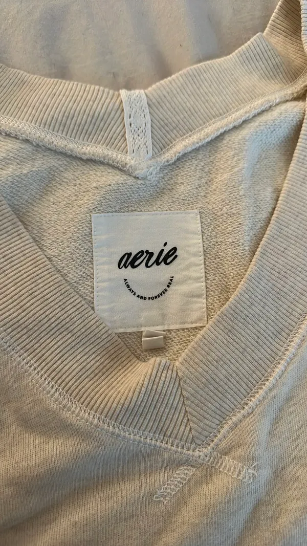 Aerie Oversized Cream Sweater - Image 2