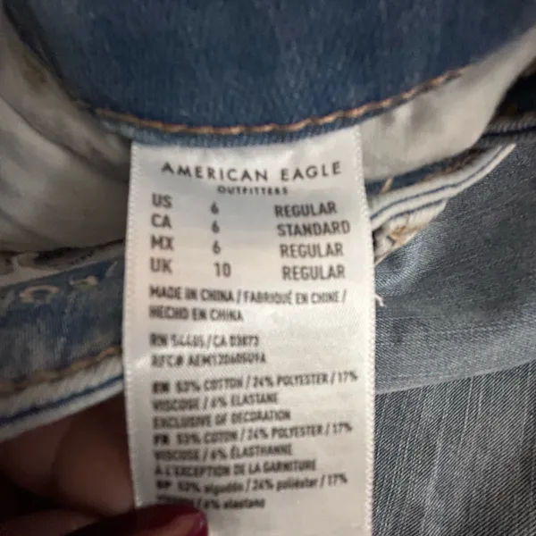 American Eagle 🦅 360 Next level stretch distressed hem skinny - Image 6