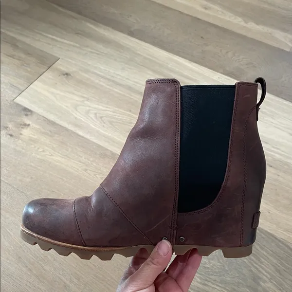Sorel Lea Wedge Ankle Boots In Redwood/Black Women’s Size 10 - Image 15