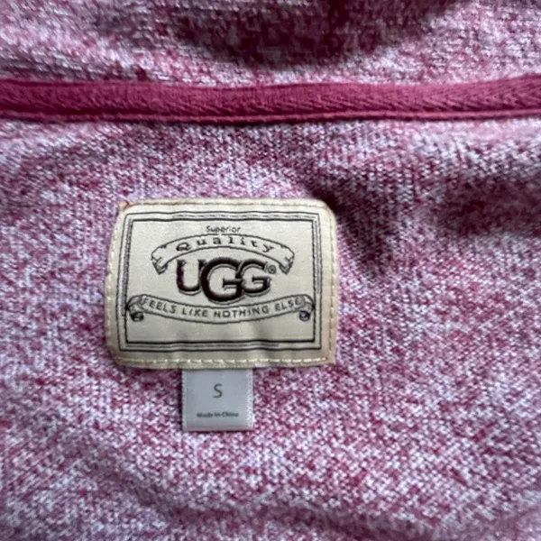 UGG Women's fall Pink slug knit open front Cardigan comfy cabin relax fit S - Image 4