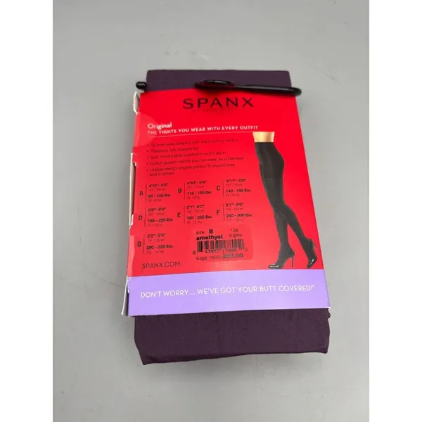 Spanx Tight-End Tights Original Bodyshaping Size B Amethyst Purple Opaque Womens - Image 2