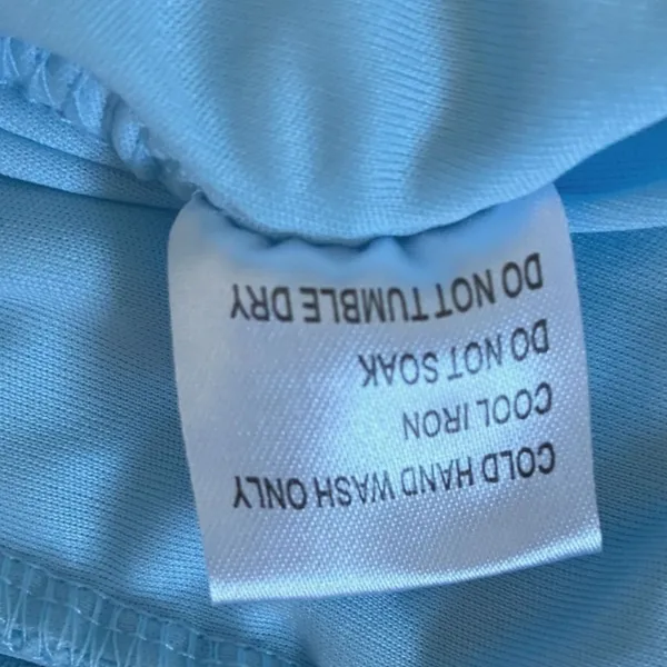 Hello Molly‎ Light Blue Ruched Mini Dress Square Neck Bishop Sleeve Size US 2 XS - Image 7