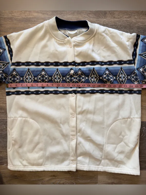 Vintage 80s/90s J Designs USA Aztec Southwestern Fleece Jacket - Image 6