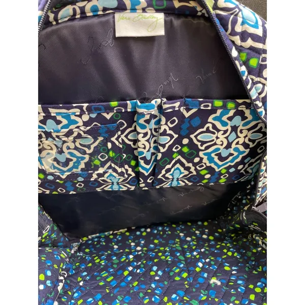 Vera Bradley Ink Blue Women's Floral Campus Backpack SKU 6098 - Image 8