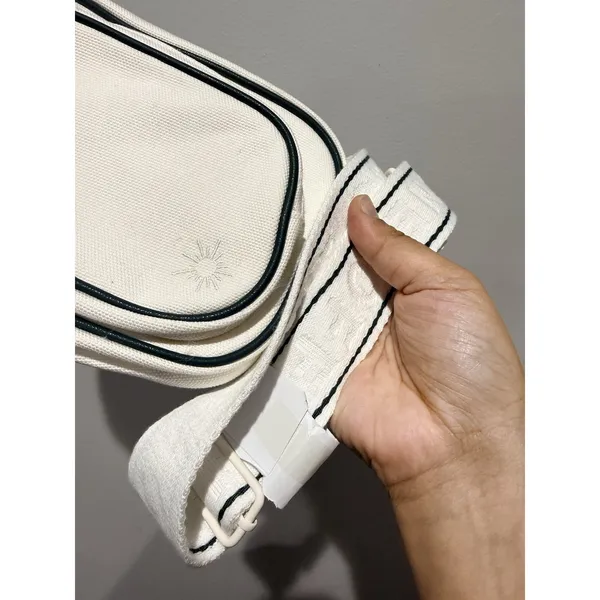 Offline by Aerie - White Blue Canvas‎ Crossbody Bag w/ Strap NWT H - Image 5