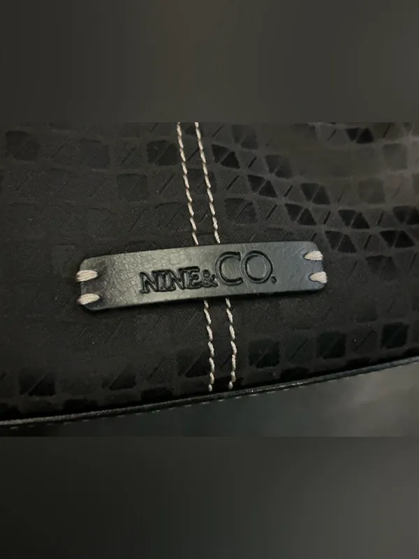 Nine & CO Black Tote Bag with Contrast Stitching - Image 8