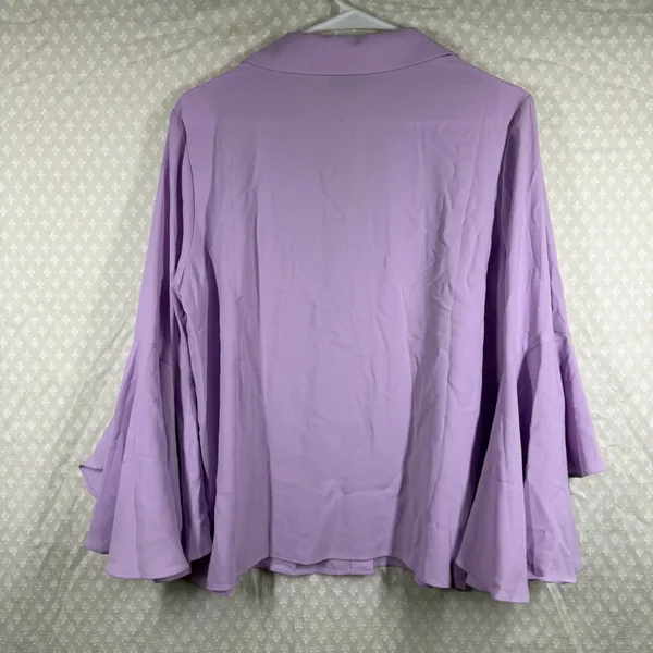 Tuckernuck Light Purple Button Up Flutter‎ Sleeve Top - Image 7