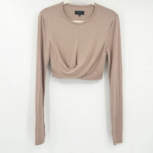 Majorelle x Revolve‎ Womens Going Out Twist Hem Lumi Long Sleeve Crop Top Size M - Image 2