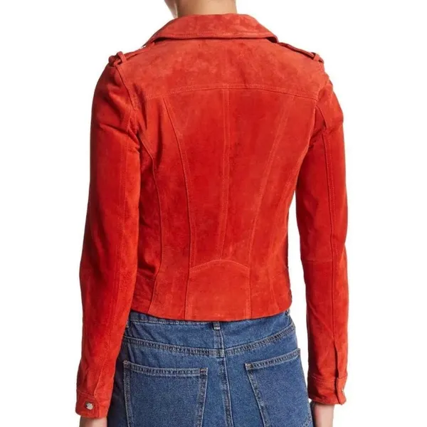 Vero Moda Used Red suede leather jacket - Image 2