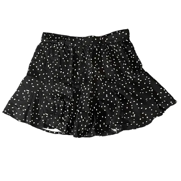 NWT Urban‎ Romantics Black/White Polka Dots Tie-Waist Ruffled Skirt Size Large - Image 5
