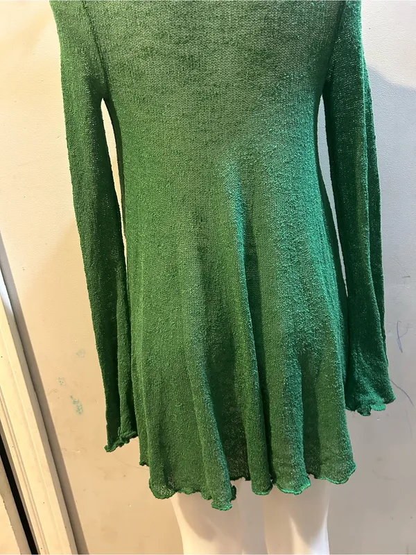 Free People Green Boho V-Neck Long Sleeve Tunic - Image 7