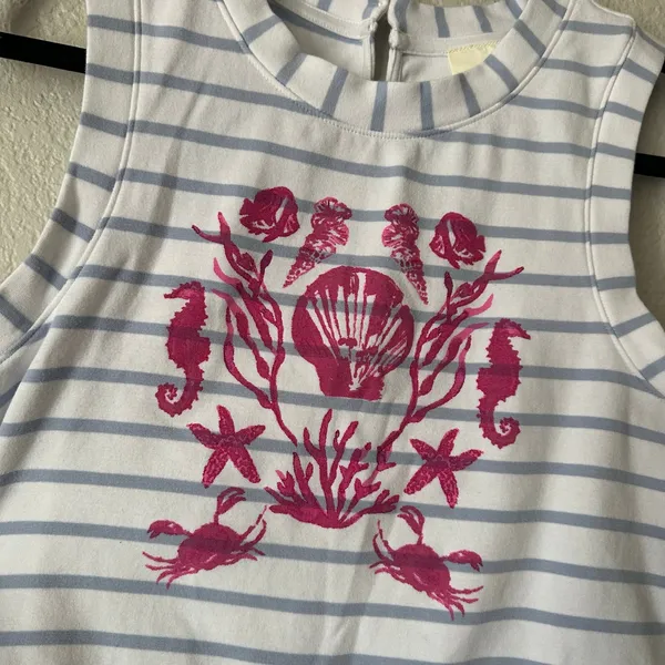 Maeve Anthropologie Striped Graphic Cropped Tank White Gray - Image 3