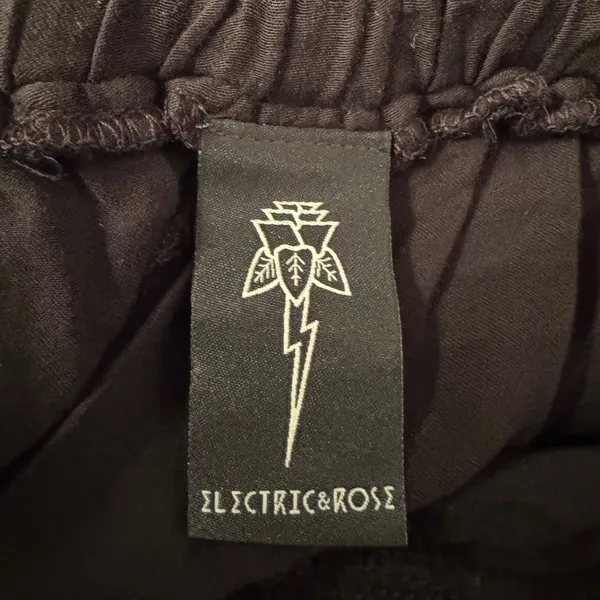 Electric & Rose Women’s Black Rayon Mini Shorts With Bow Belt Size XS - Image 11