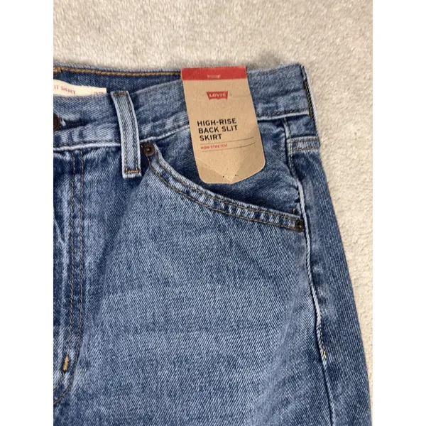 Levi Women High-Rise Back Slit Skirt 27 NWT - Image 3