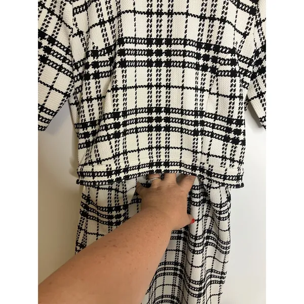 Motherhood Maternity Nursing Dress Womens S Black White Excellent Plaid Sheath - Image 8