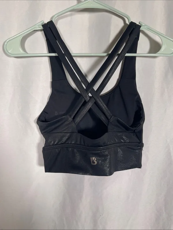 Buffbunny Womens Black Sparkle Sports Bra Xs - Image 2