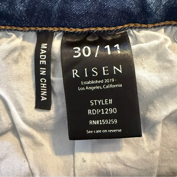 Risen Jeans Straight Distressed Ankle Women’s Jeans Size 30/11 - Image 8