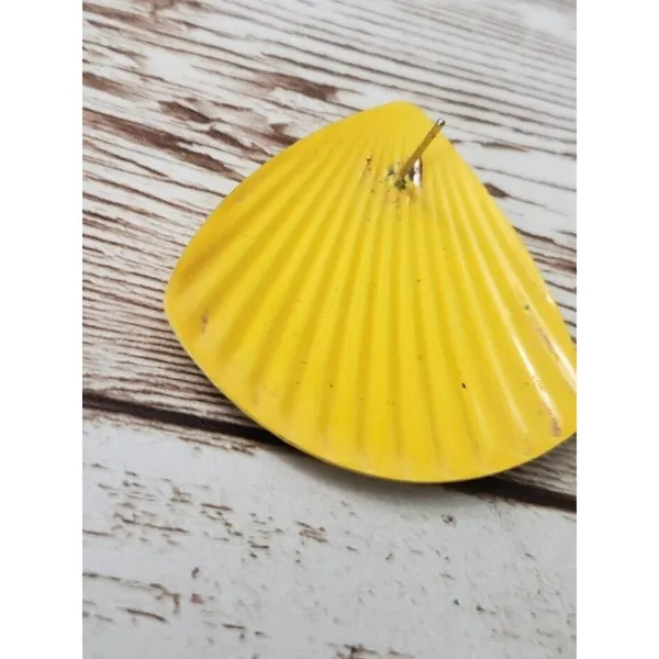 Vintage Stud Earrings Large Yellow Statement Earrings Retro - Image 7